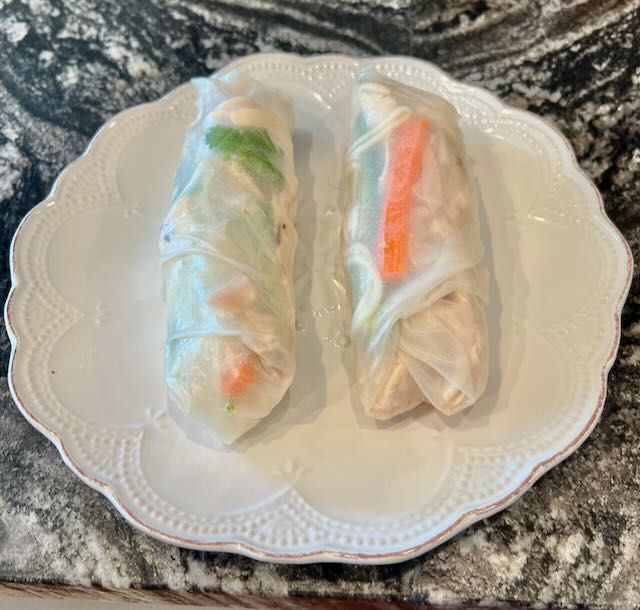 Spring Rolls on a plate